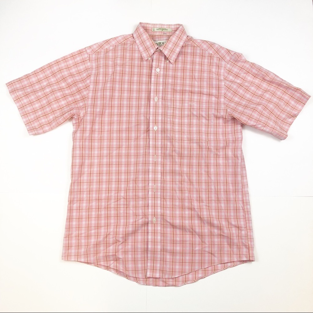 Orvis Mens Short Sleeve Button Down Shirt Size M